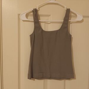 Tan cropped tank top
